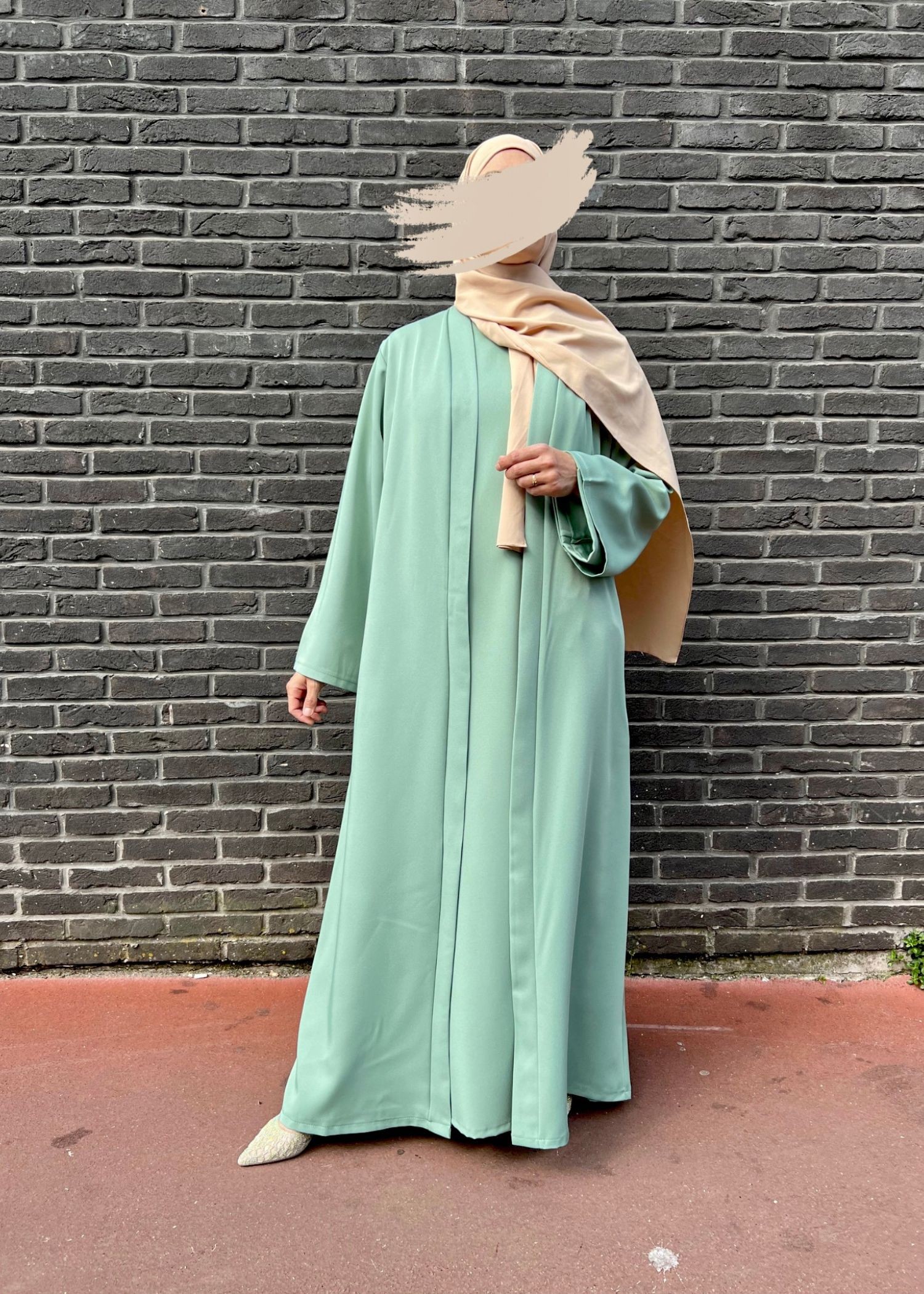 Abaya basic vert menthe Abaya basic vert menthe