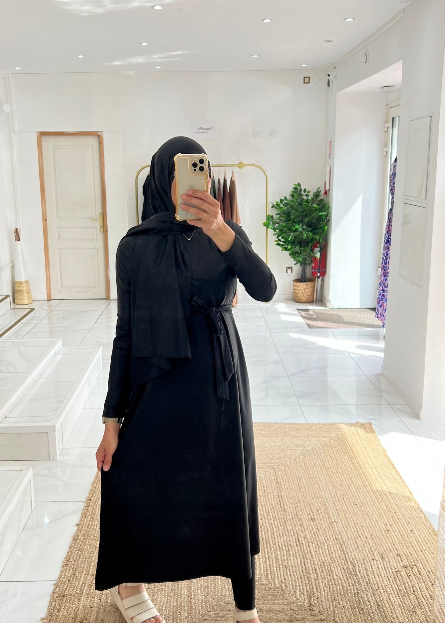 Burkini long avec hijab noir