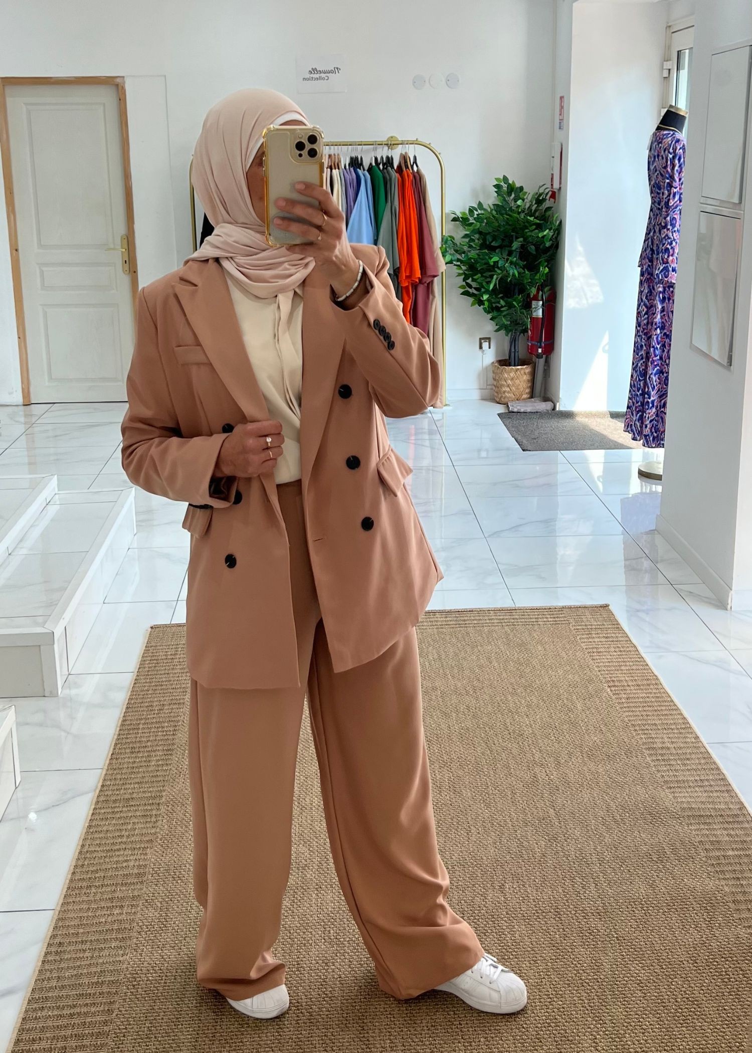 Veste de tailleur camel