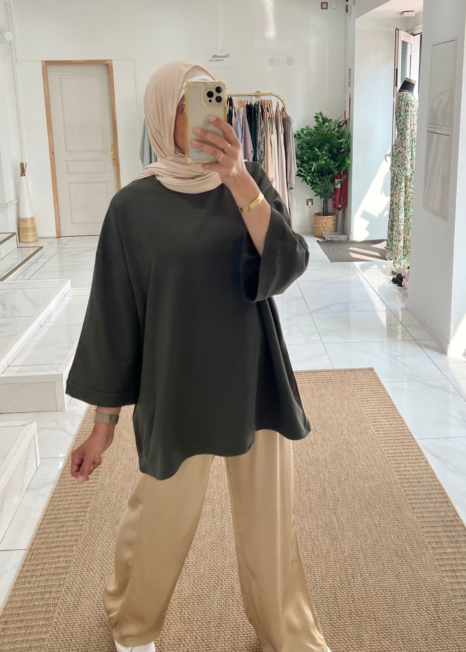 Tee-shirt over vert kaki