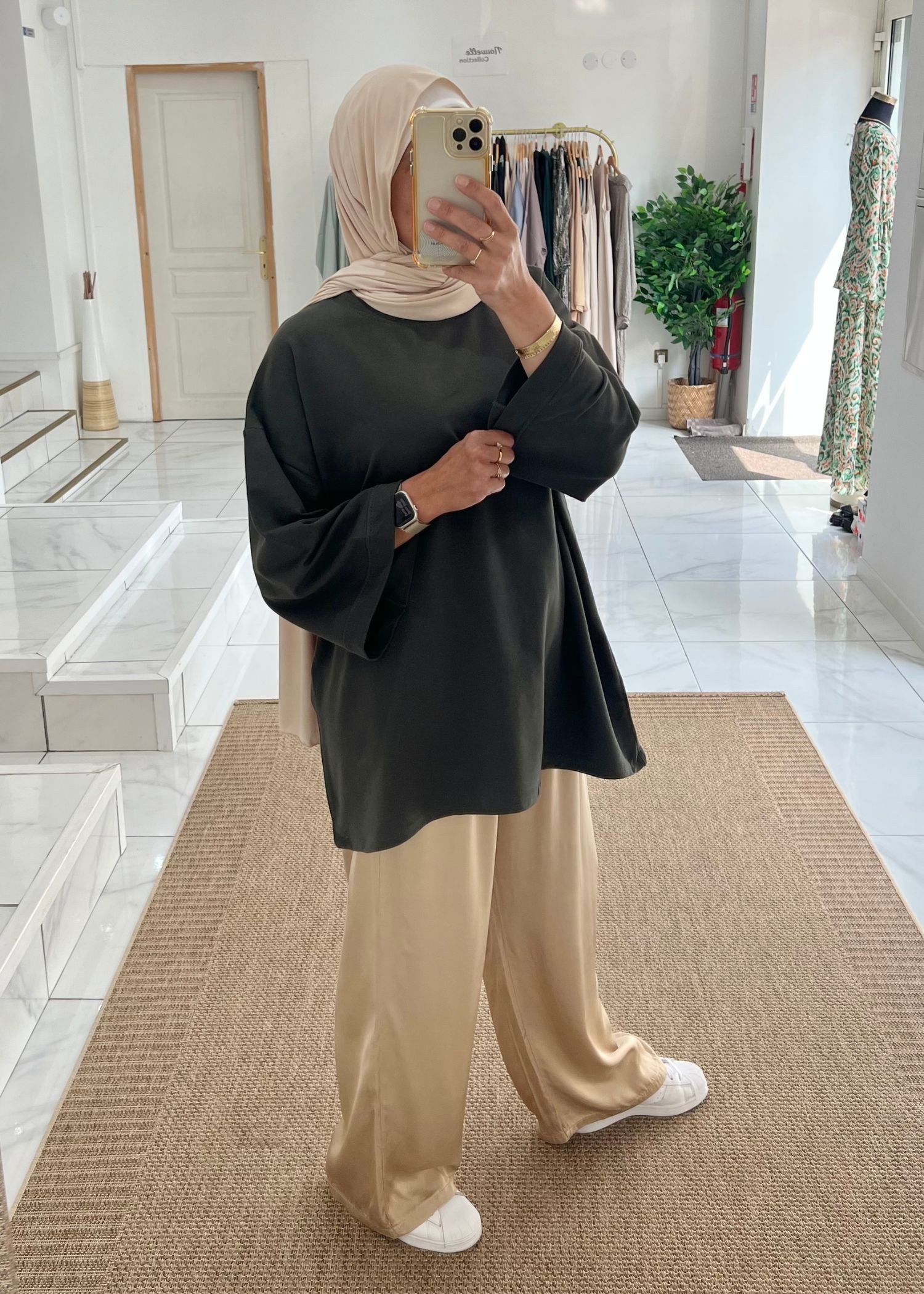 Tee-shirt over vert kaki