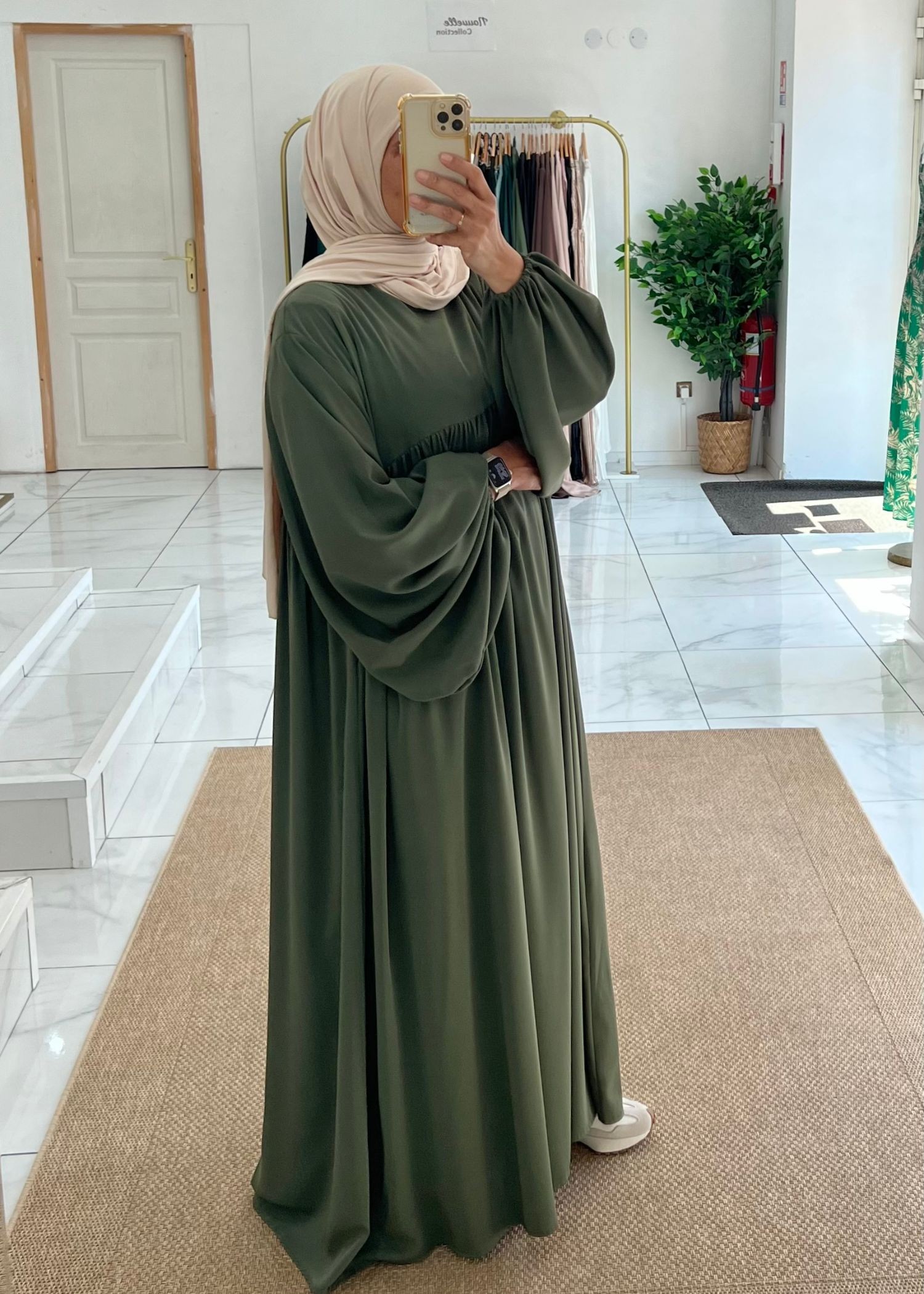 Abaya ballon kaki