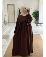 Abaya ballon bordeaux