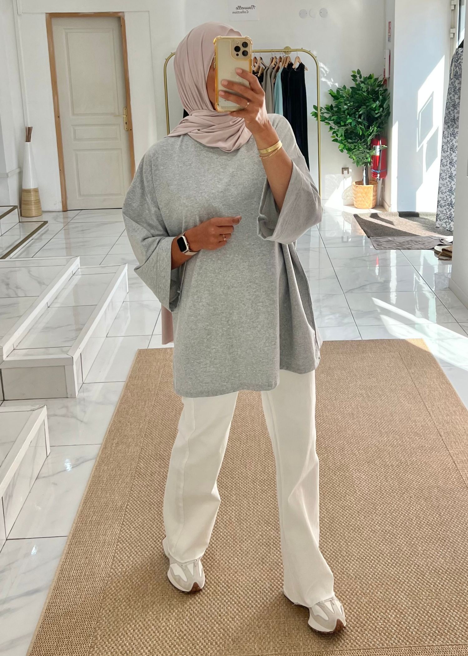 Tee-shirt over gris chiné Tee-shirt over gris chiné