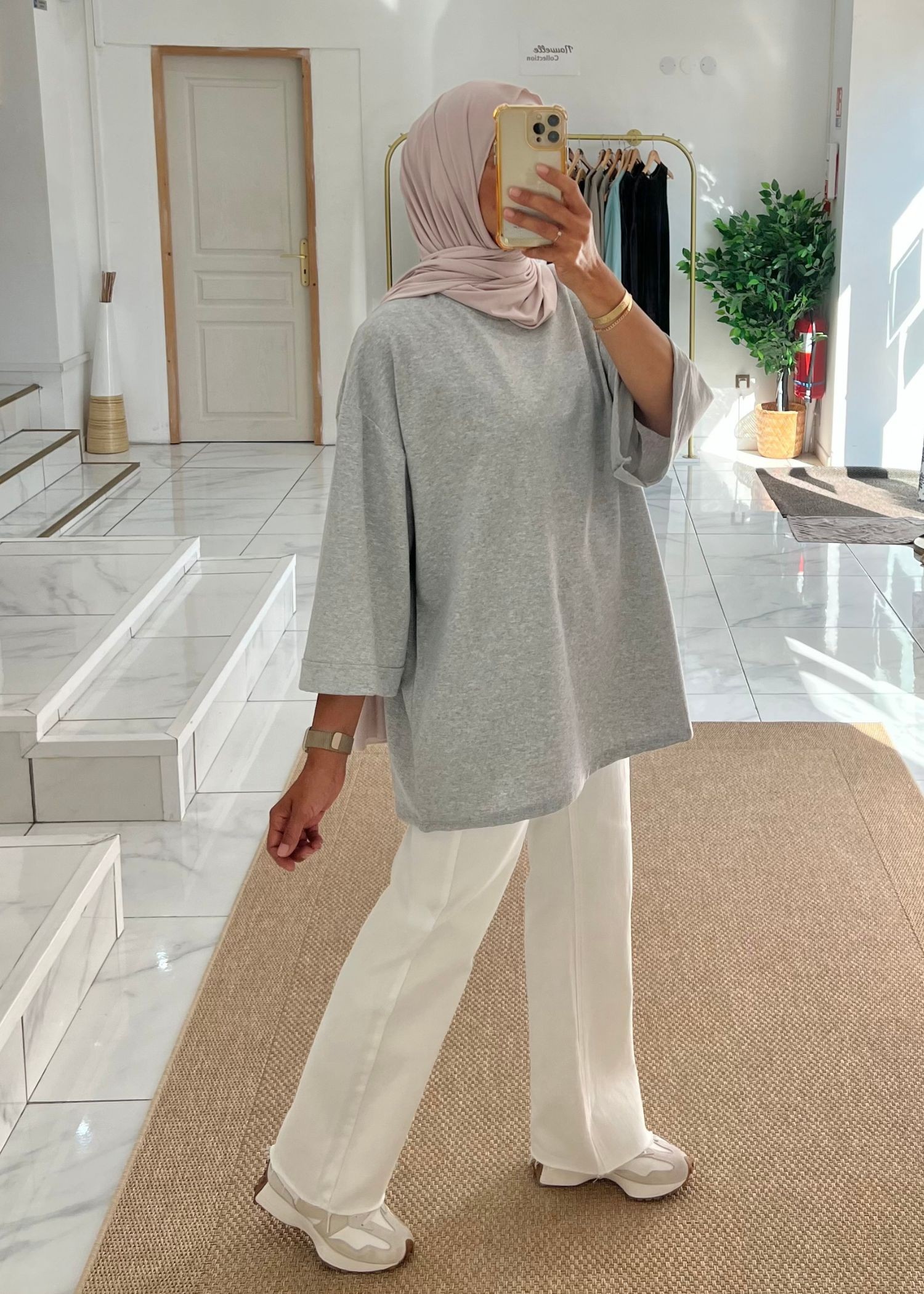 Tee-shirt over gris chiné Tee-shirt over gris chiné
