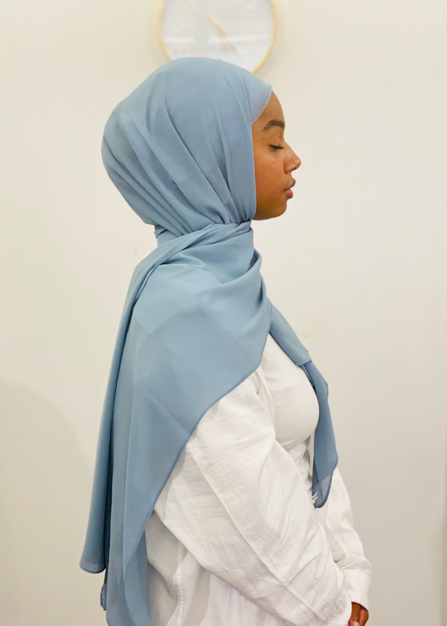 Mousseline bleu ciel