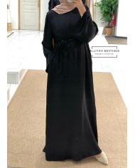 Robe perlée noir