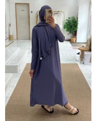 Burkini long 4 pièces violet