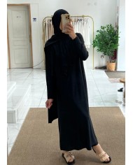 Burkini long 4 pièces vieux rose foncé