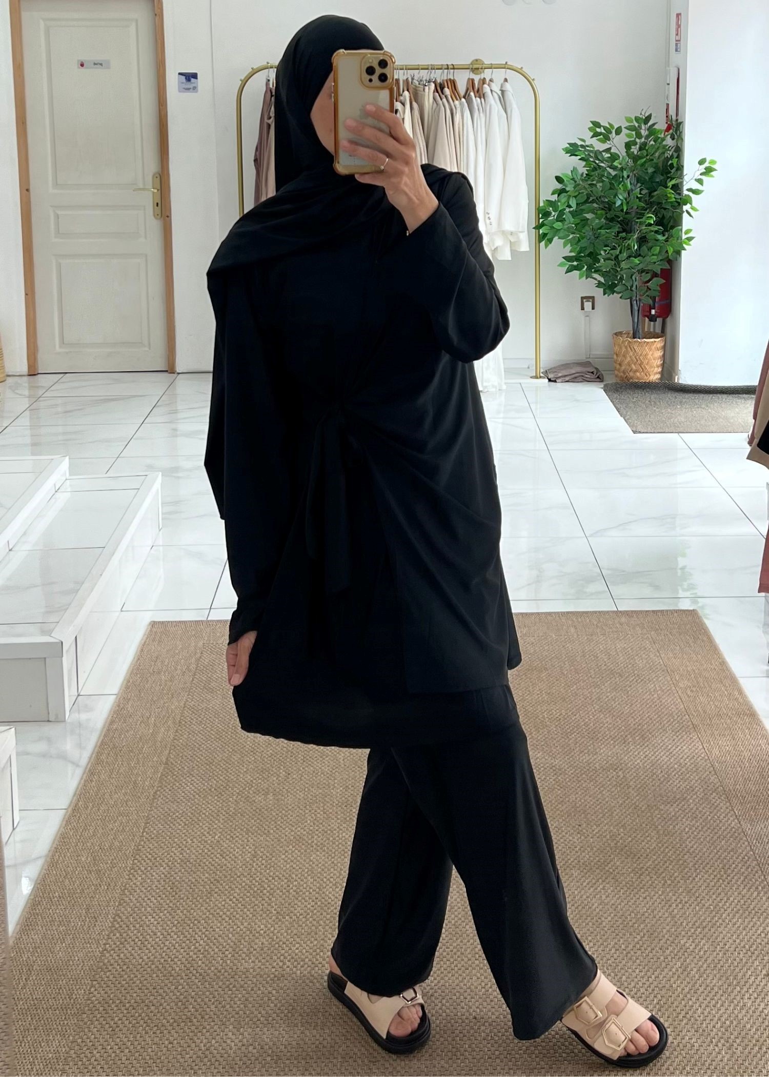 Burkini croisé noeud noir