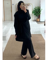 Burkini croisé bleu