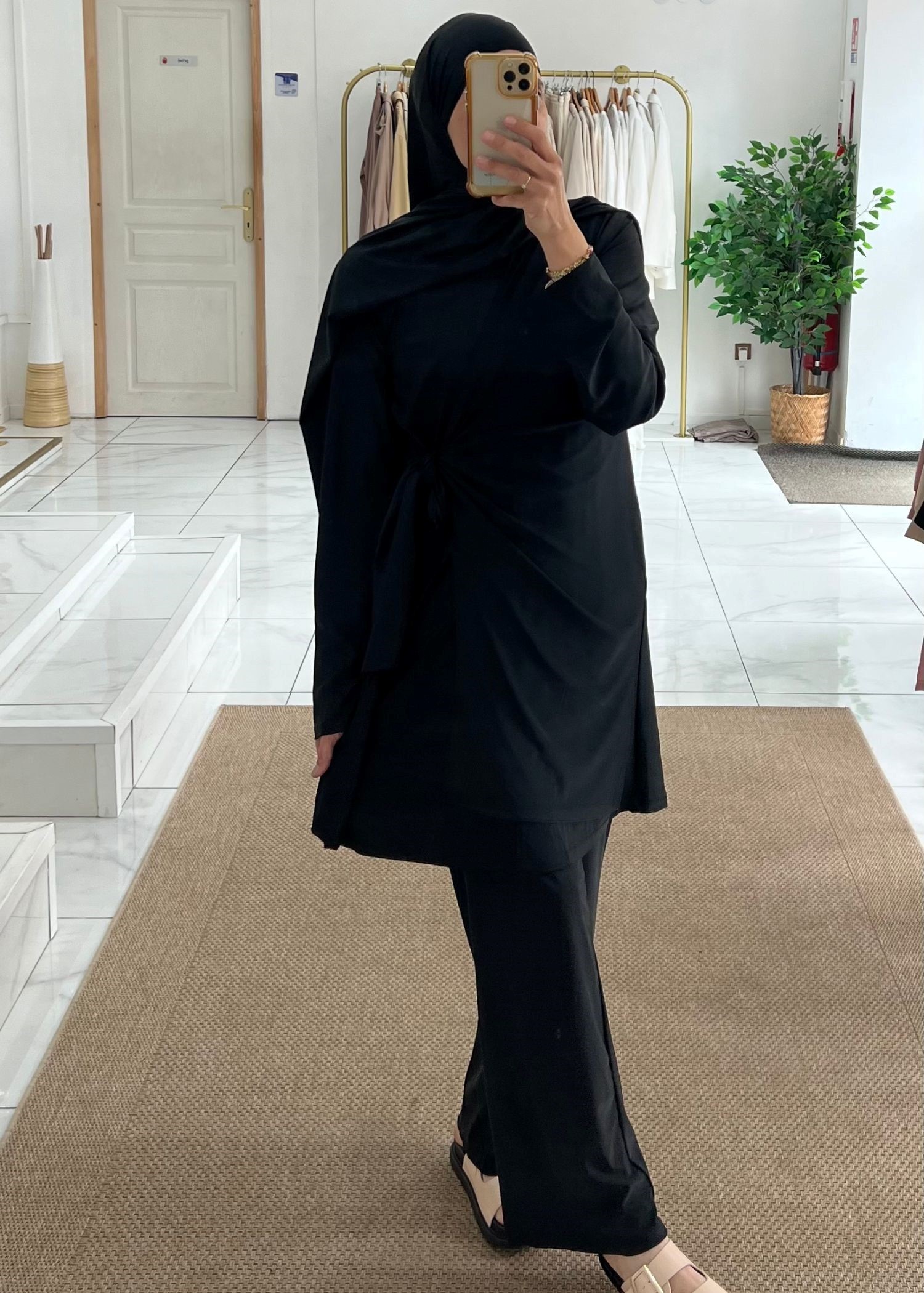 Burkini croisé noeud noir