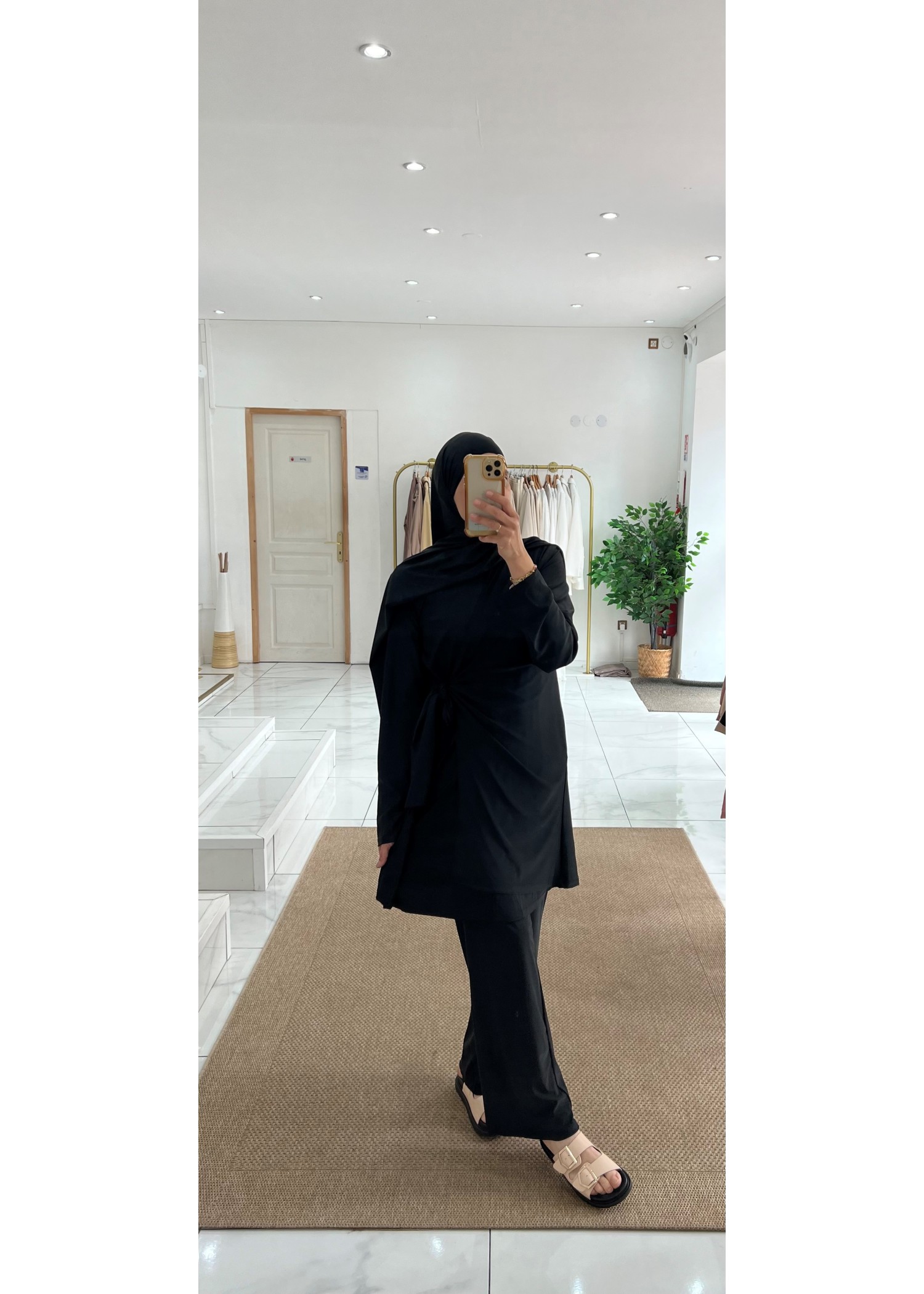 Burkini croisé noeud noir