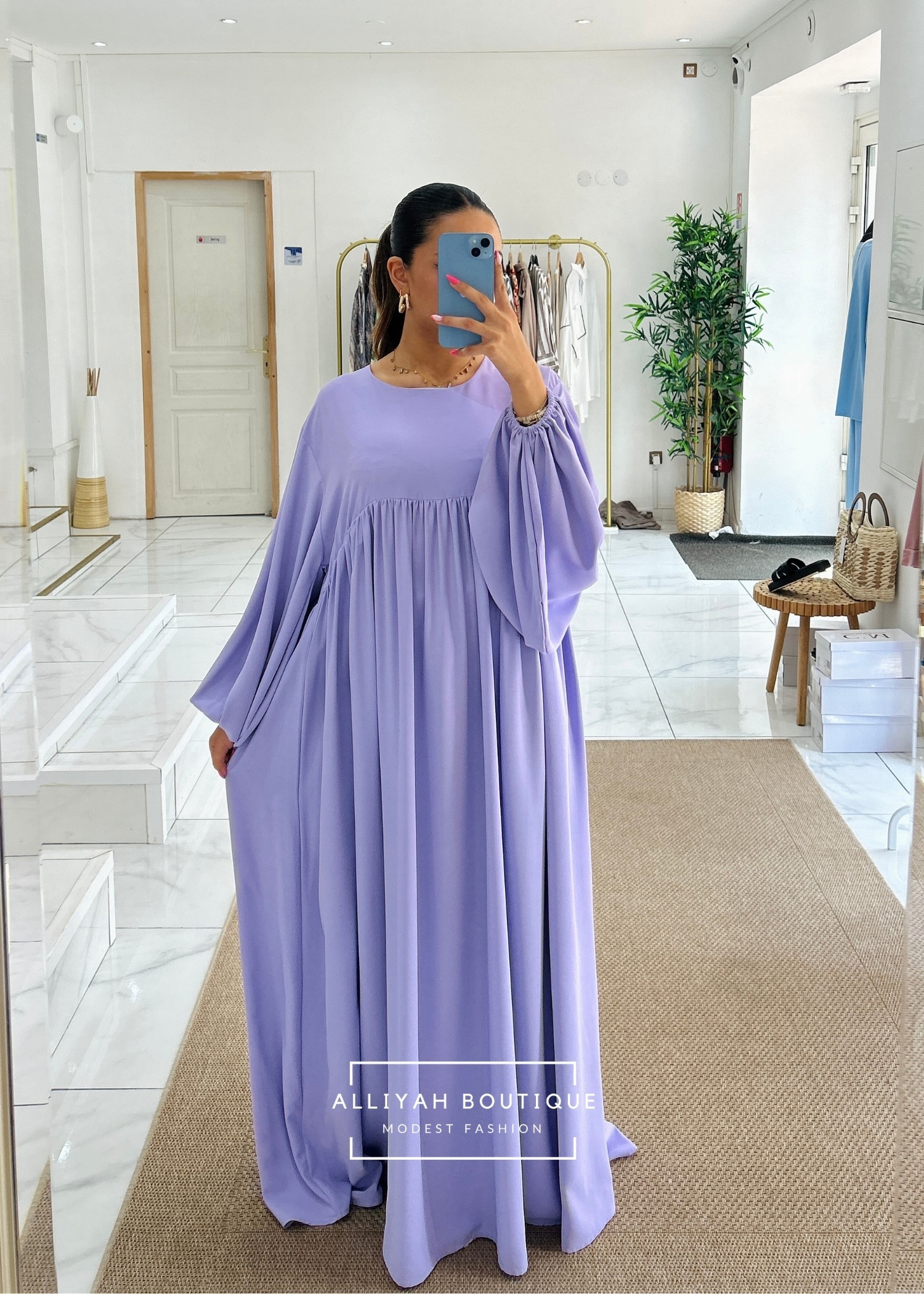 Abaya ballon violet Abaya ballon violet