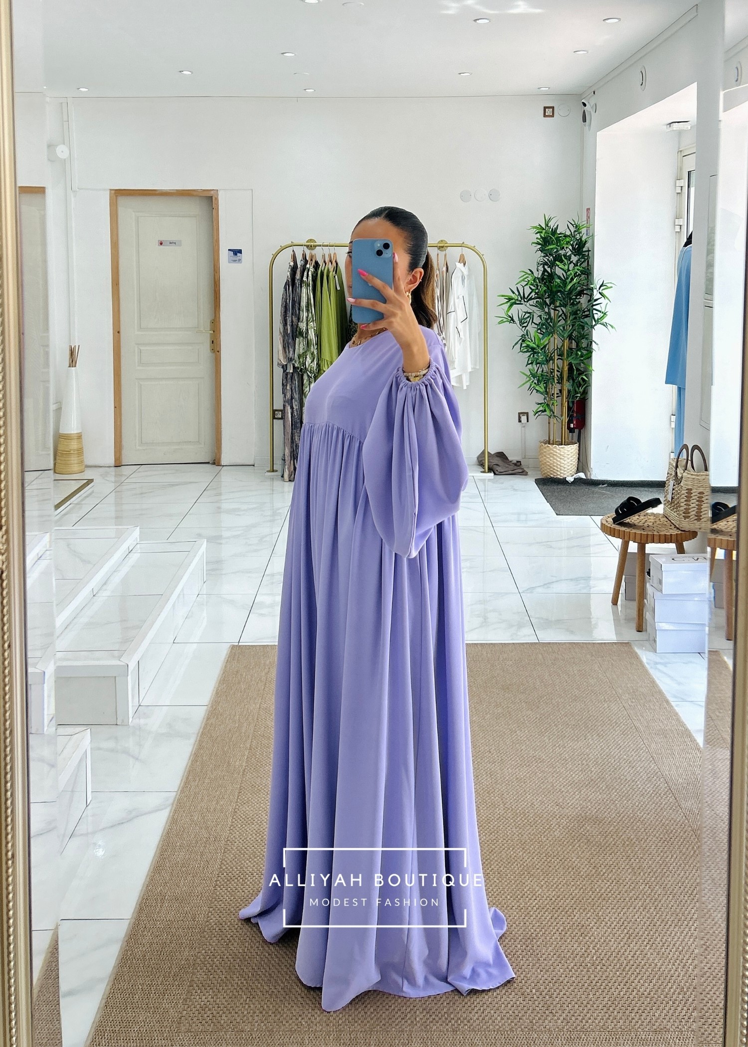 Abaya ballon violet Abaya ballon violet
