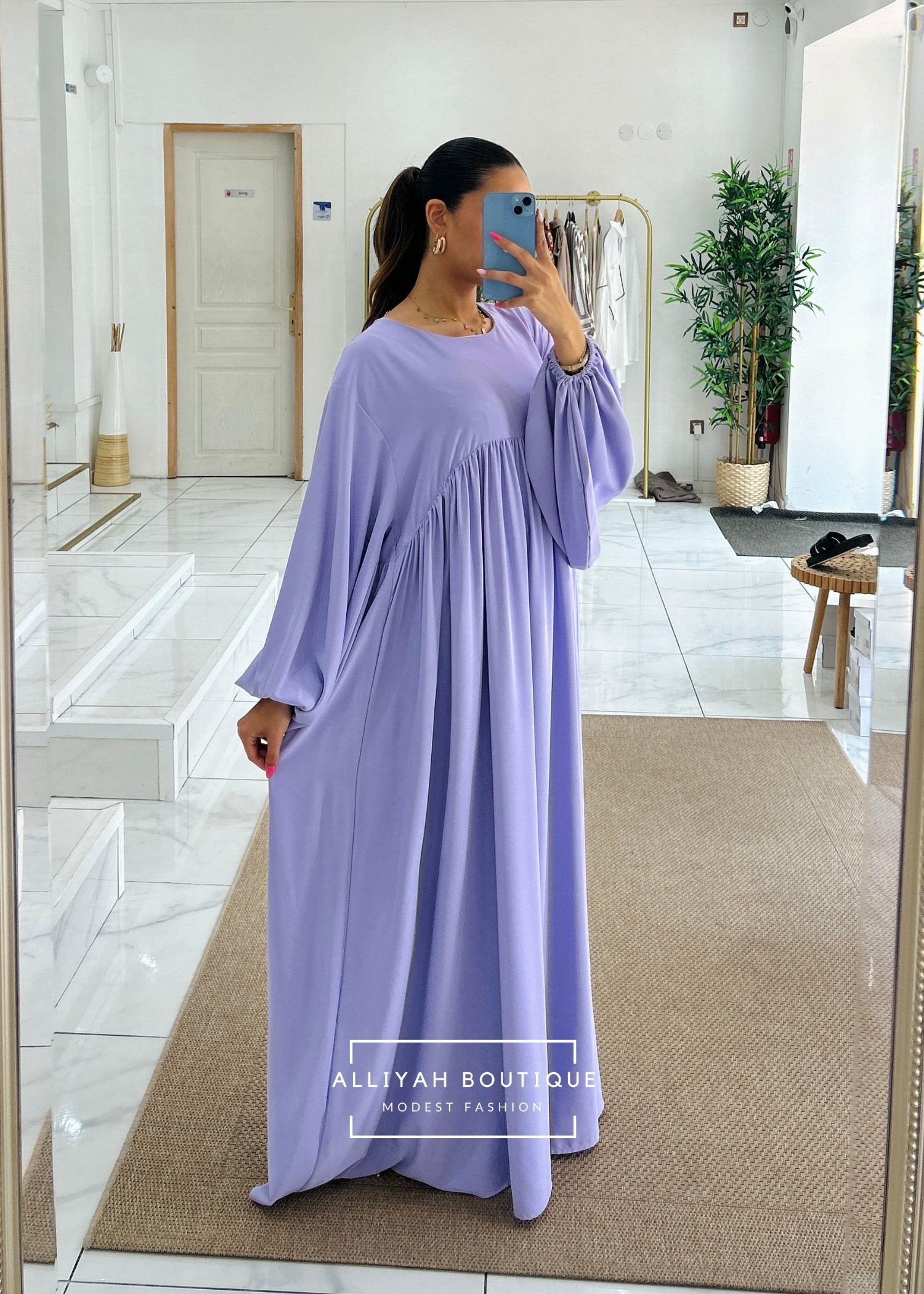 Abaya ballon violet