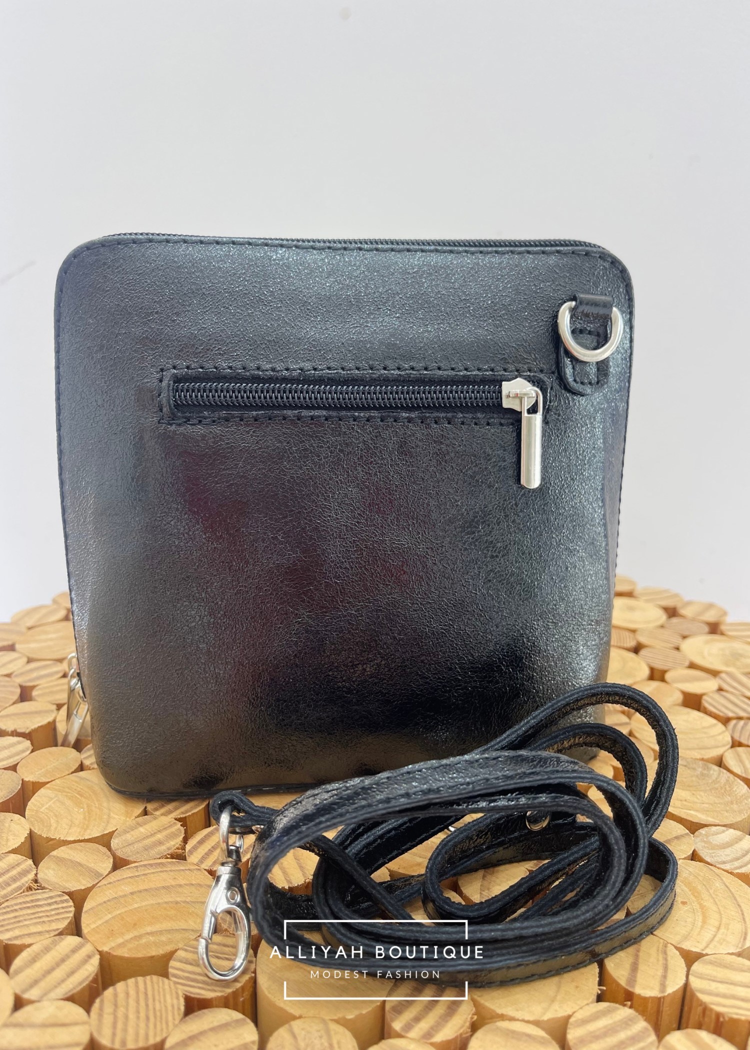 Pochette pailleté noir
