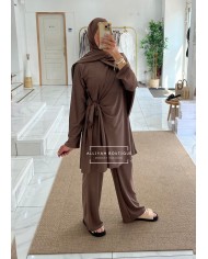 Burkini noeud vieux rose