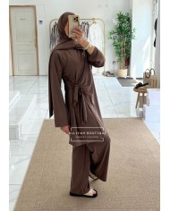 Burkini croisé nœud choco