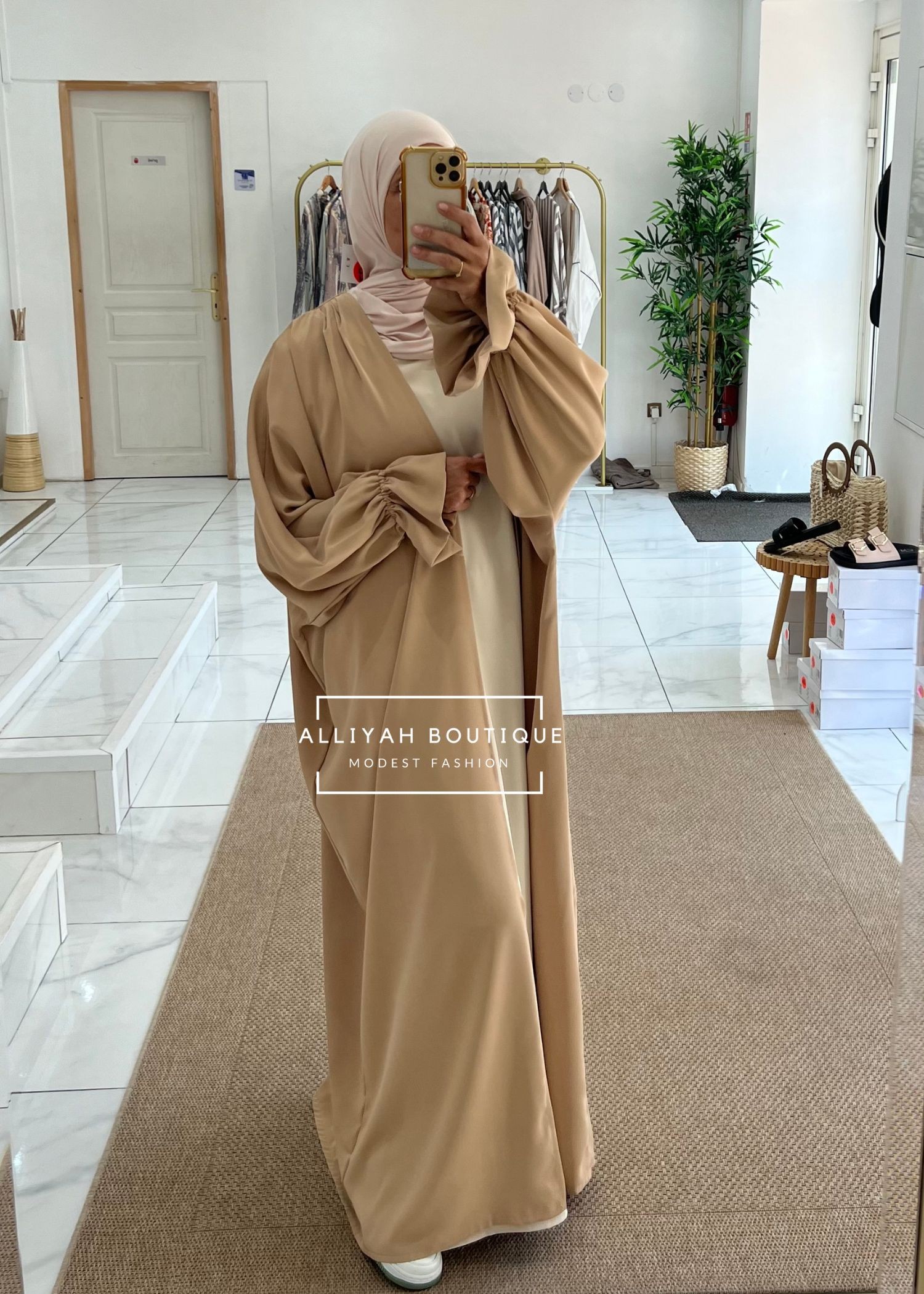 Kimono tulipe camel clair