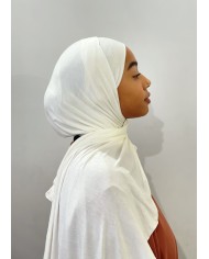 Prêt à enfiler jersey blanc cassé