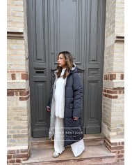 Doudoune 2 en 1 réversible Gris foncé et gris clair