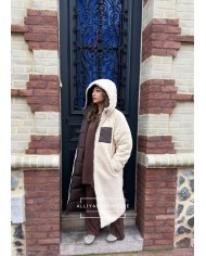 Doudoune 2 en 1 réversible Gris foncé et gris clair