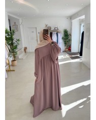 Abaya ballon vieux rose