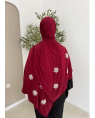 Jersey premium perlé bordeaux