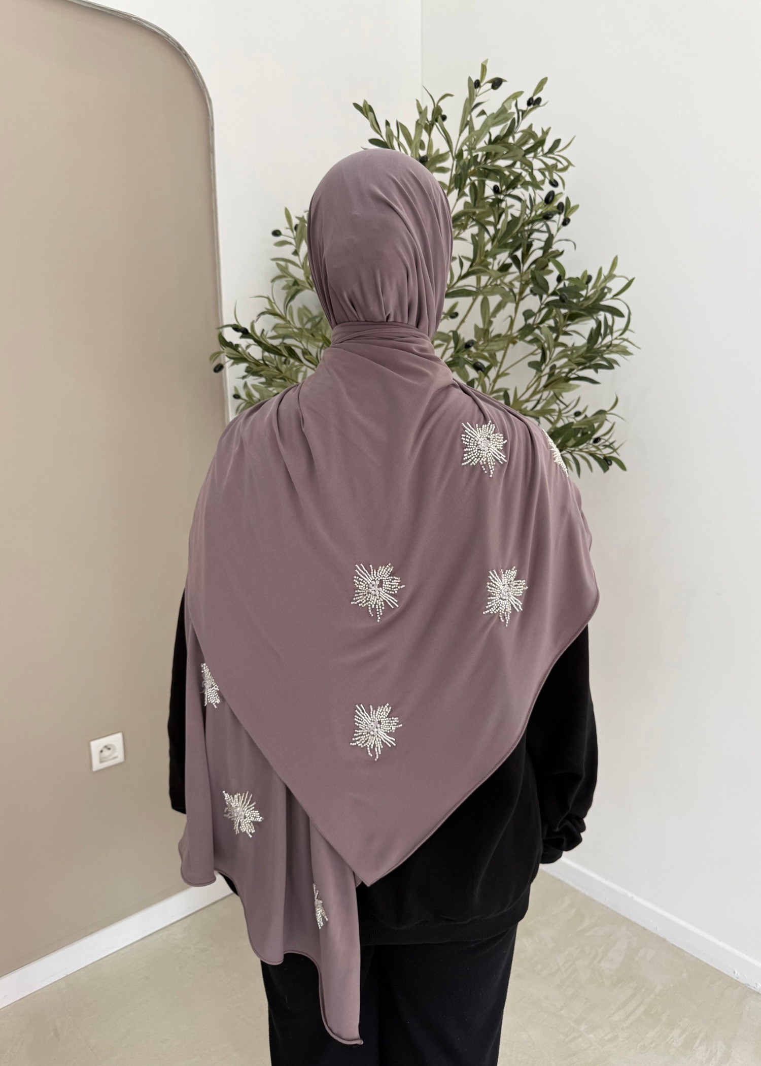 Jersey premium perlé taupe