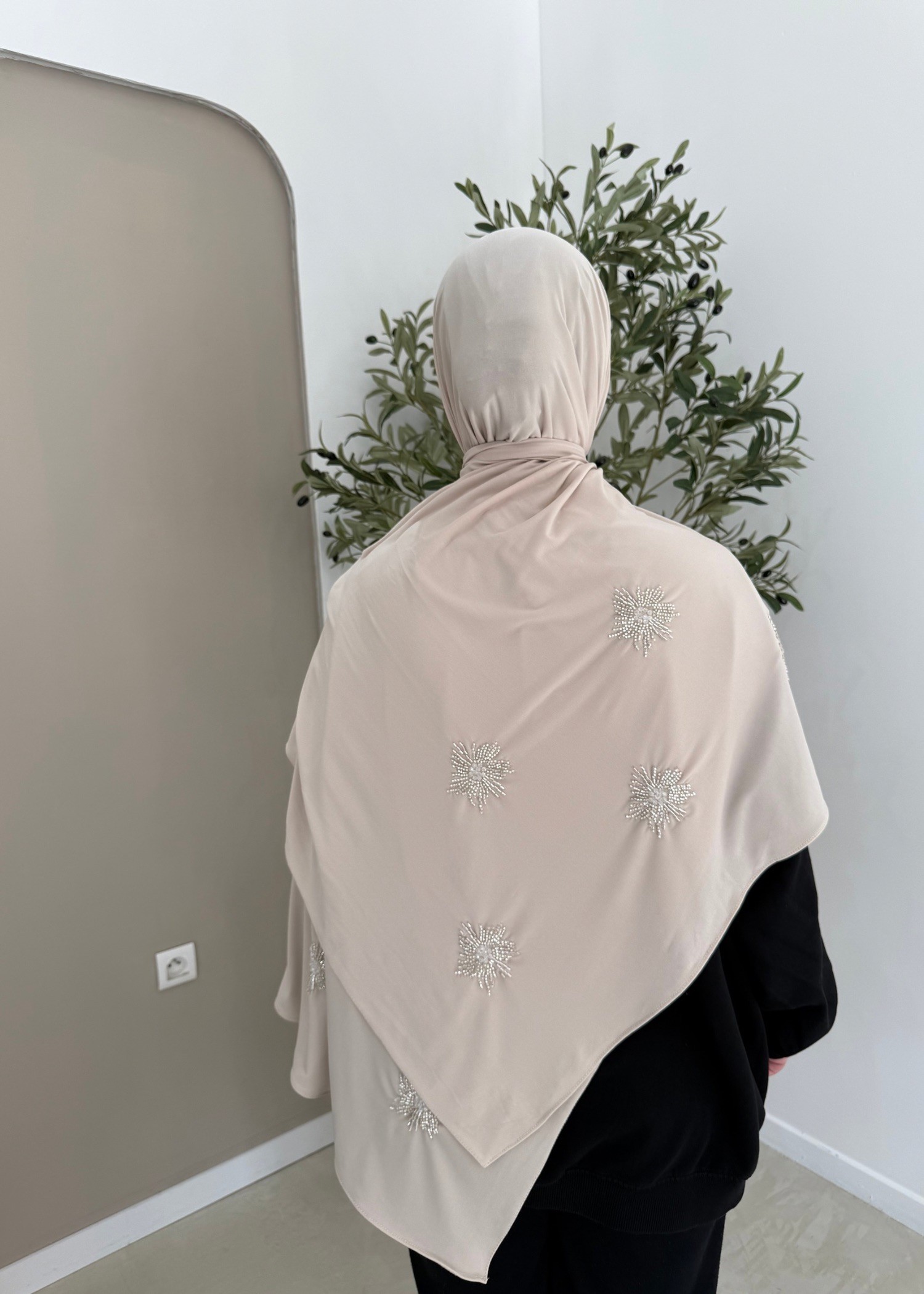 Jersey perlé premium beige