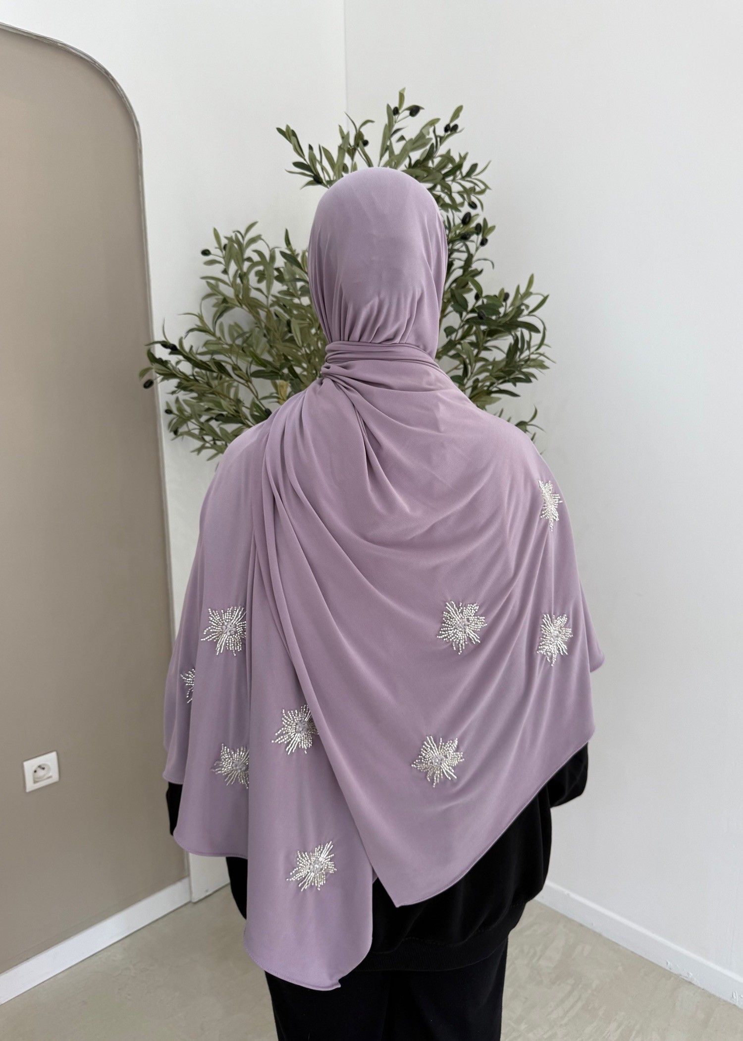 Jersey premium perlé lilas