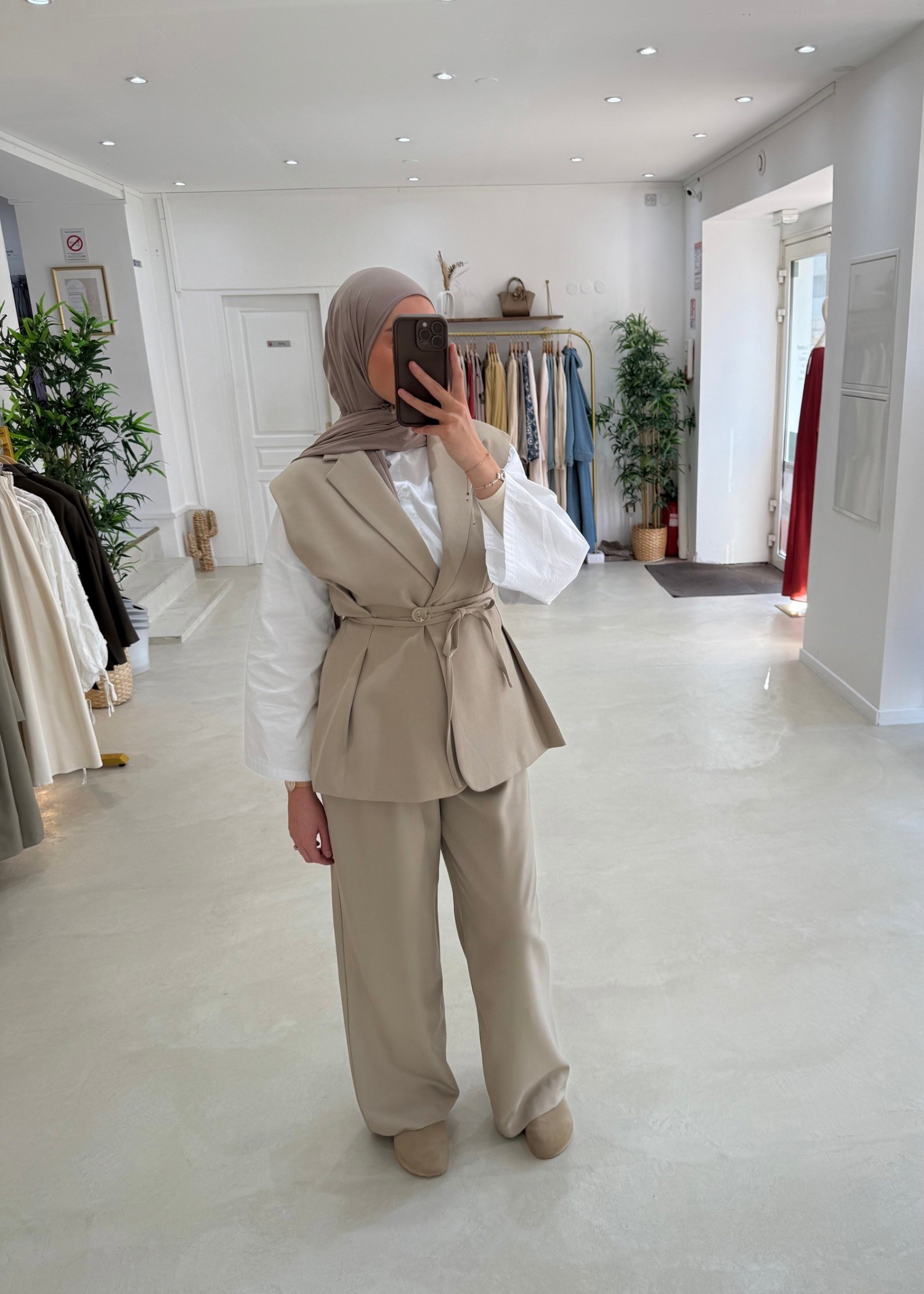 Veste Blazer Sans Blazer Femme Ceinture Blazer Sans Manches UVIDA