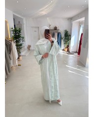 Kimono brocart vert d’eau