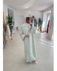 Kimono brocart vert d’eau