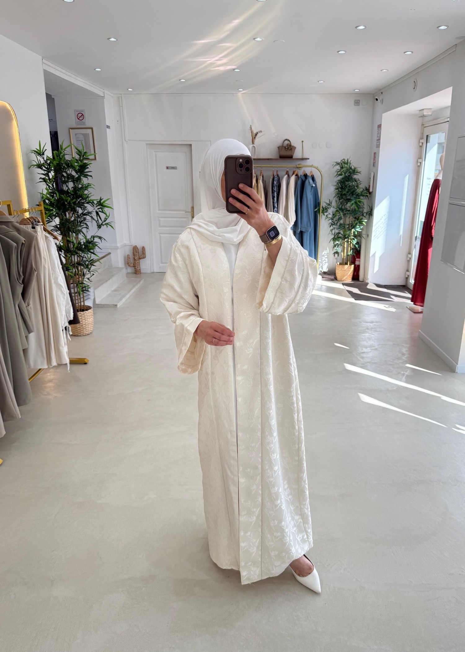 Kimono brocart écru Kimono brocart écru