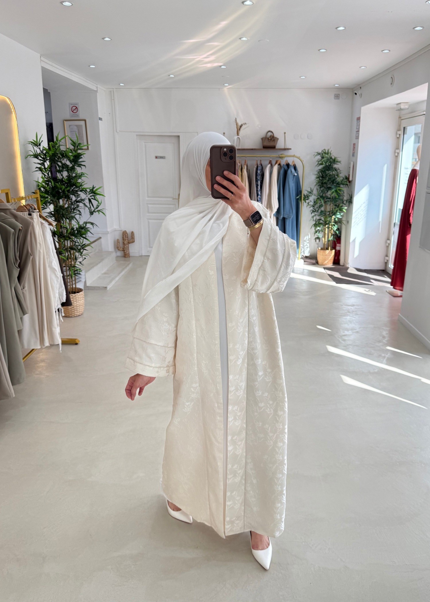 Kimono brocart écru Kimono brocart écru
