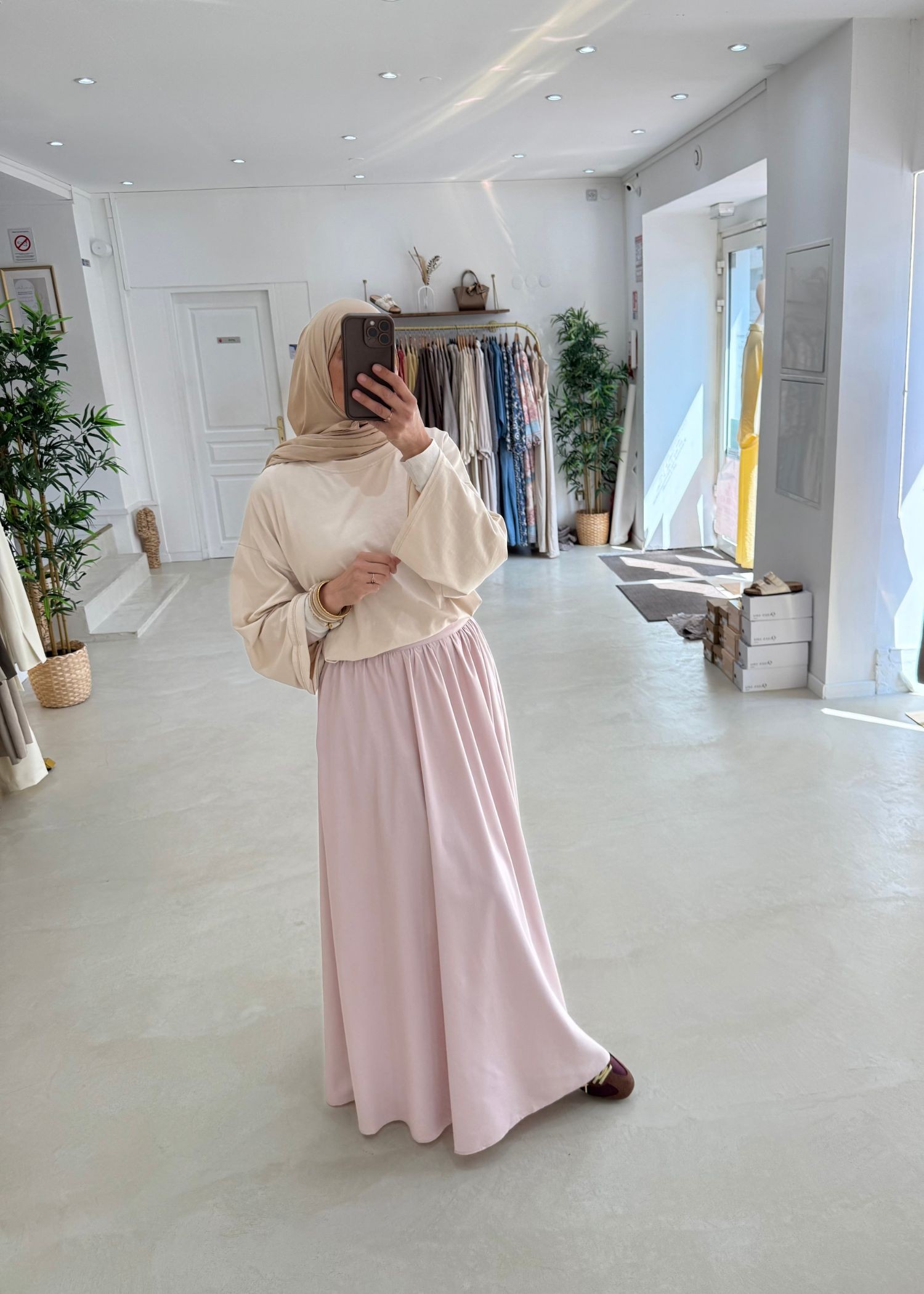 Jupe Line rose clair Jupe Line rose clair