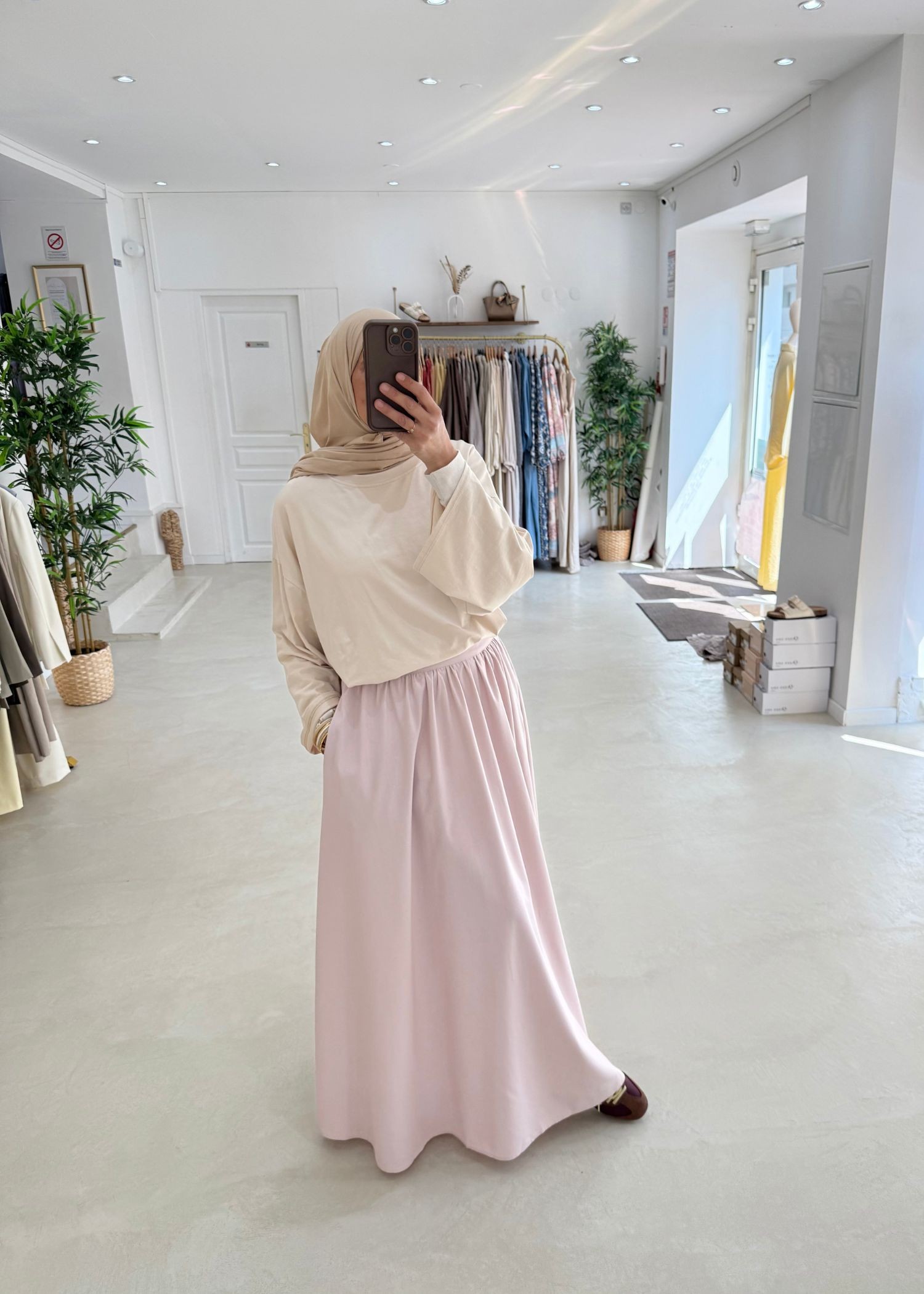 Jupe Line rose clair