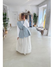 Veste sans manche bleu clair