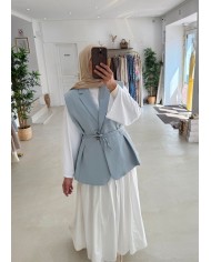 Veste sans manche bleu clair