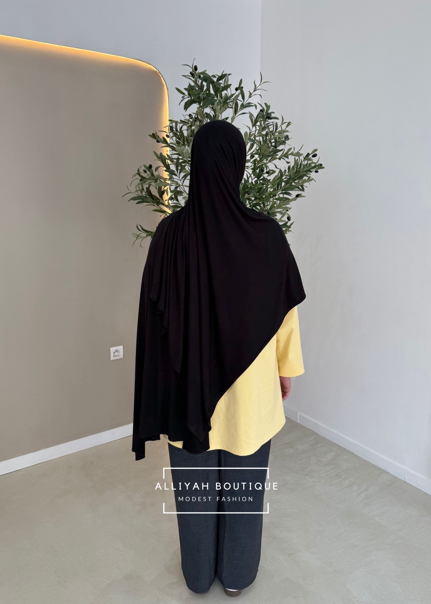 Hijab modal/coton noir