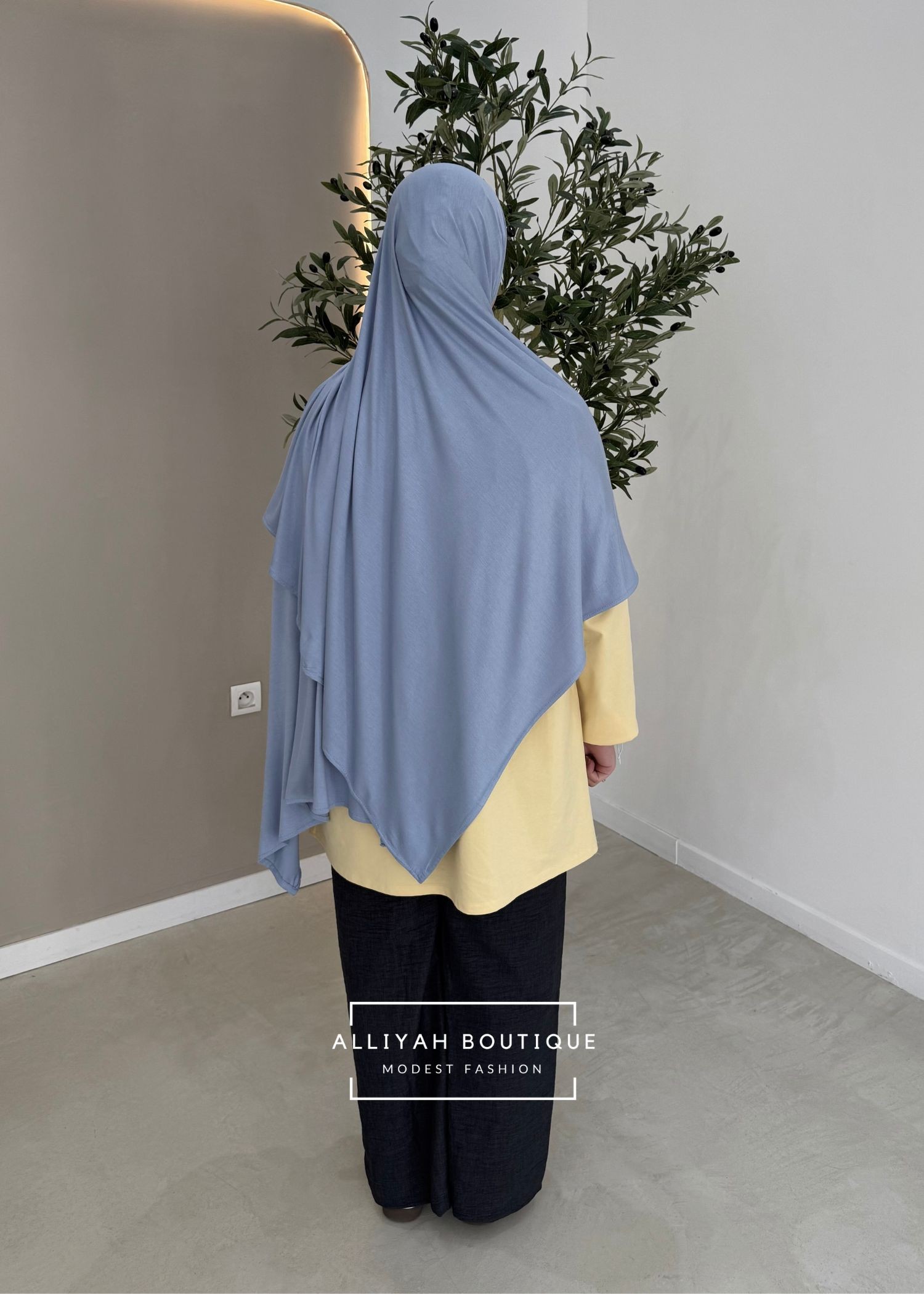 Hijab modal/coton bleu ciel