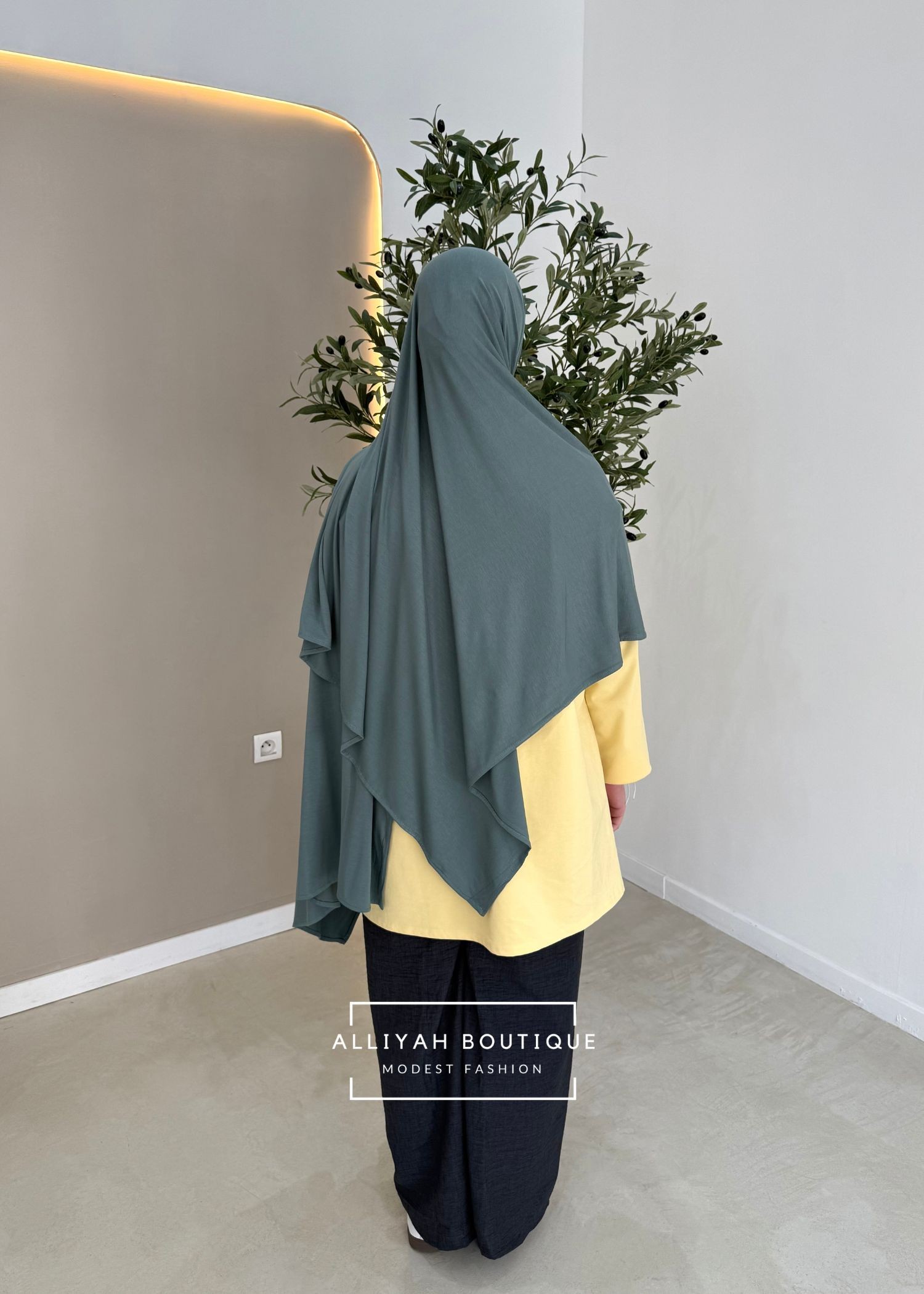 Hijab modal/coton vert ceylan
