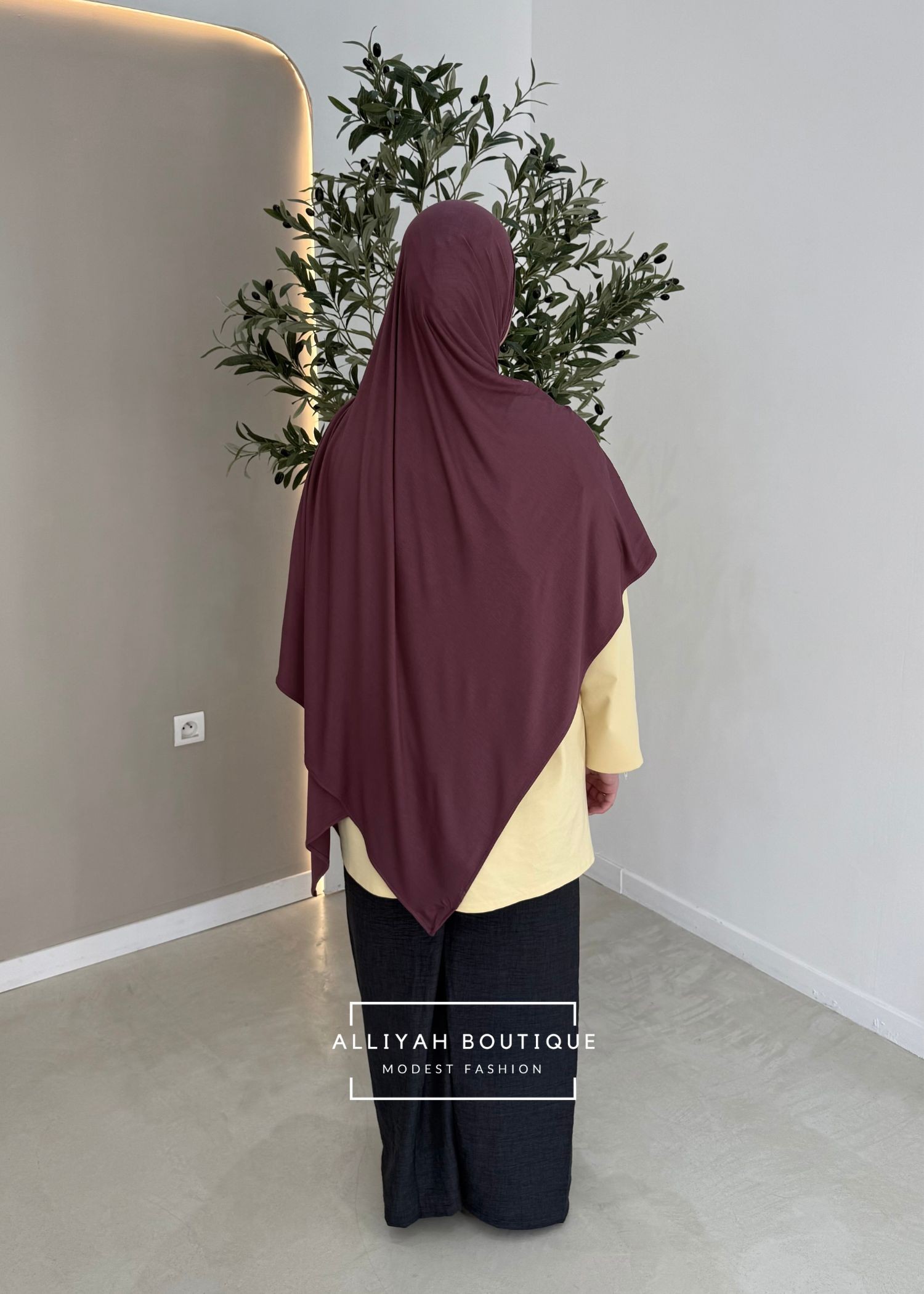 Hijab modal/coton figue