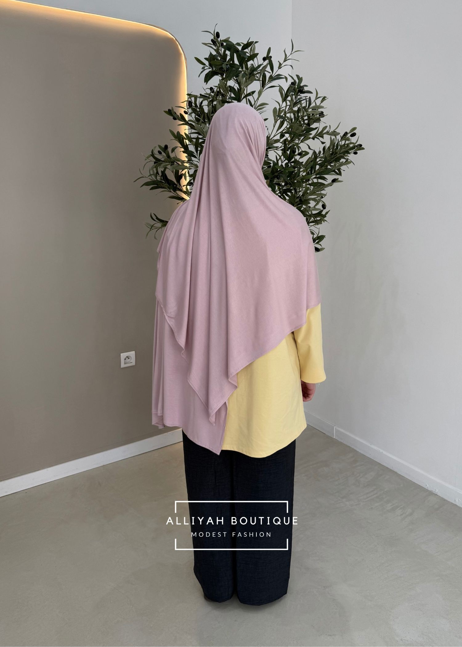 Hijab modal/coton rose clair