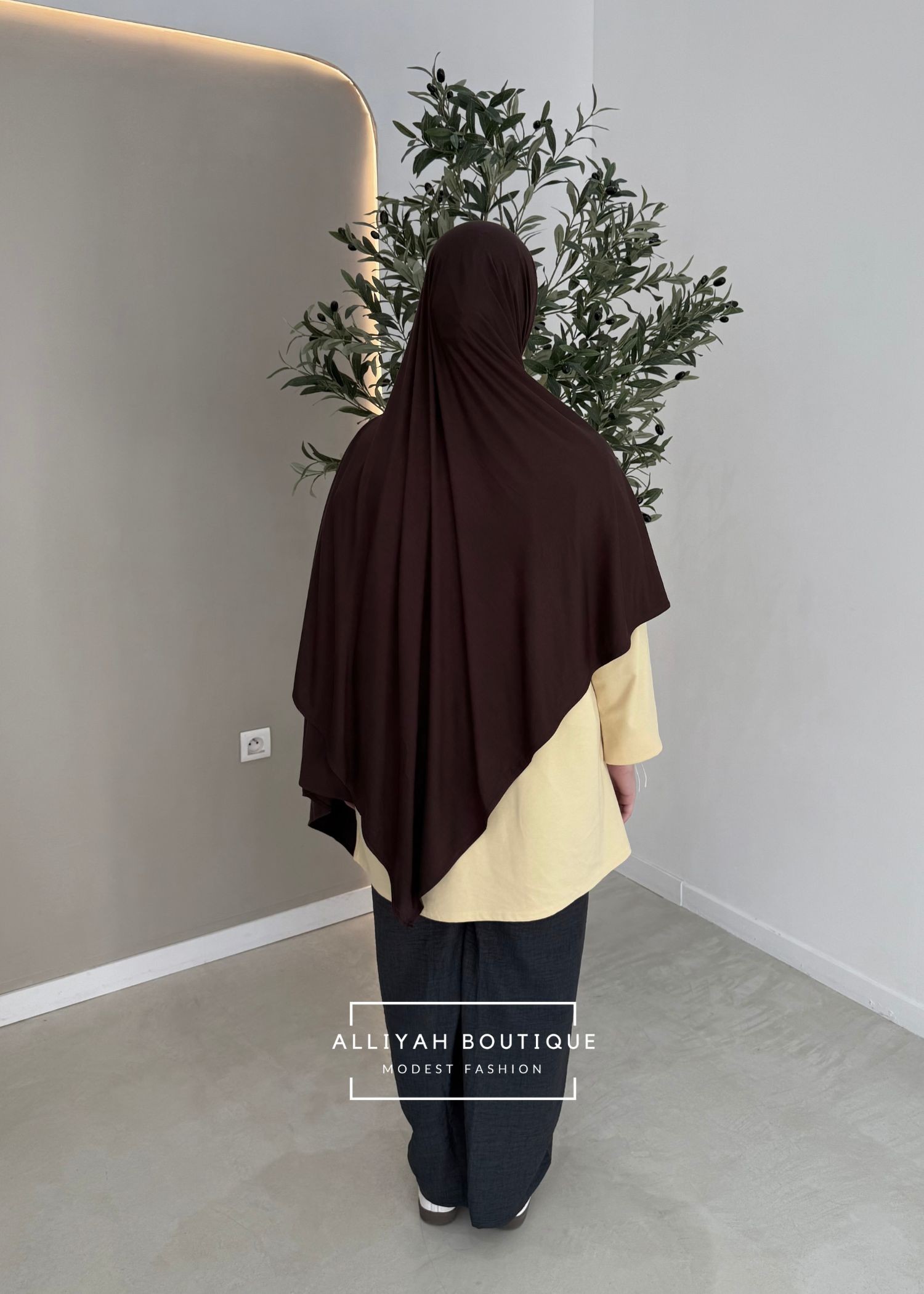 Hijab modal/coton chocolat