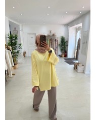 New tee shirt long jaune