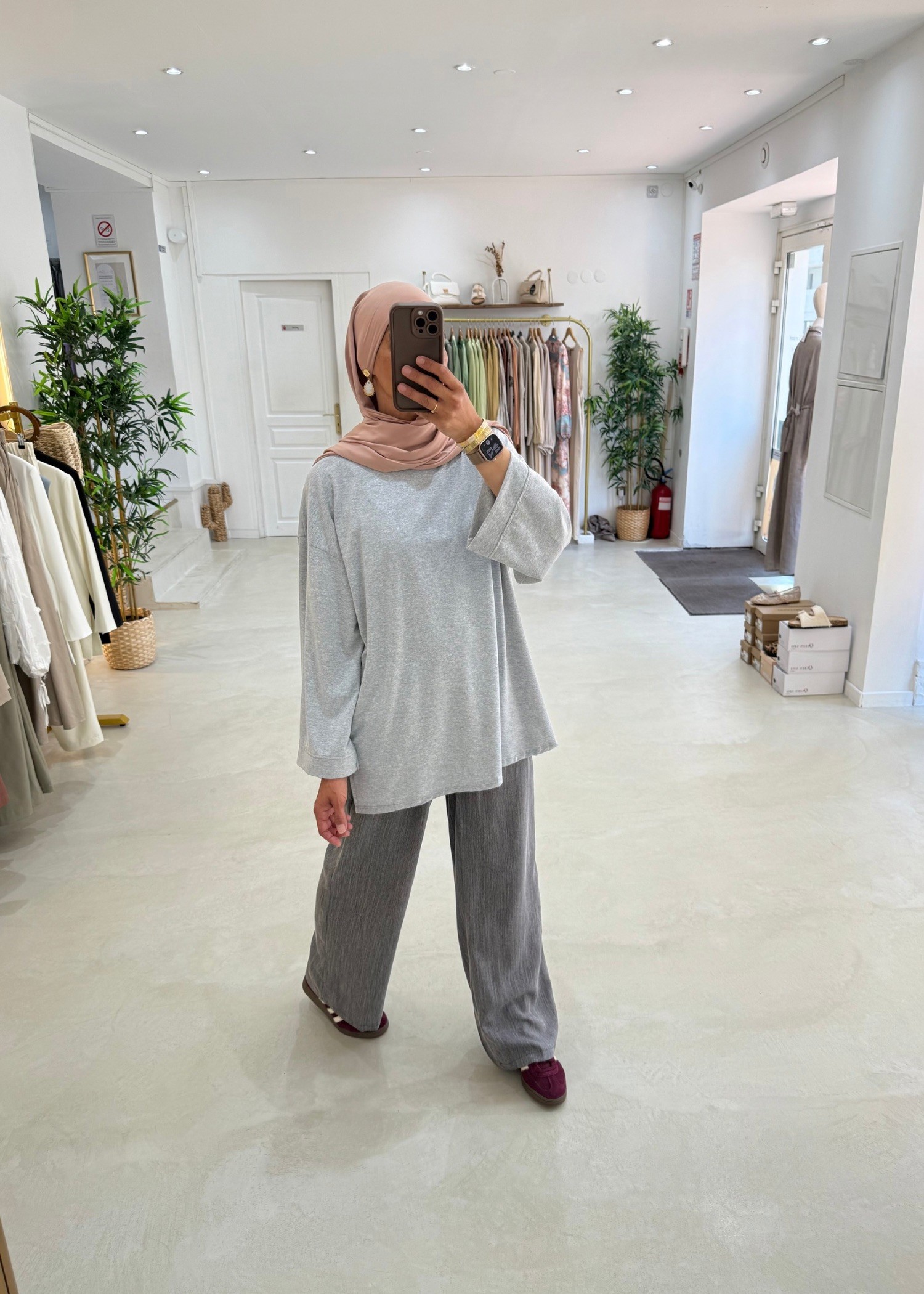 New tee shirt  long gris