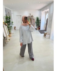 New tee shirt  long gris